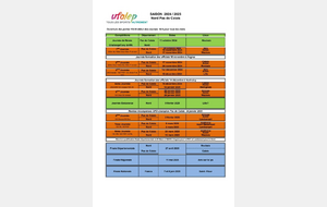 Calendrier des compétitions Nord Pas de Calais 2024-2025